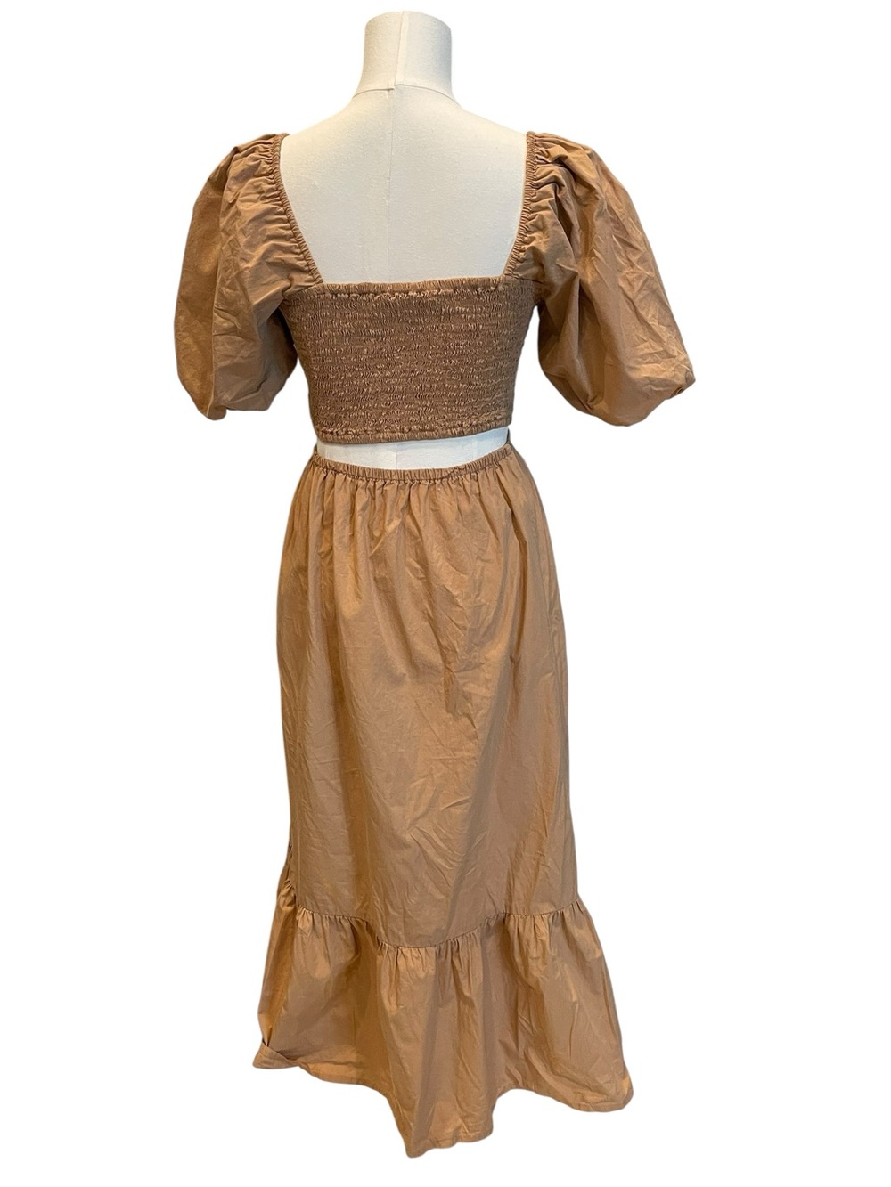 Faithful the brand Smocked Cut-Out Midi Dress XS - Picture 8 of 10